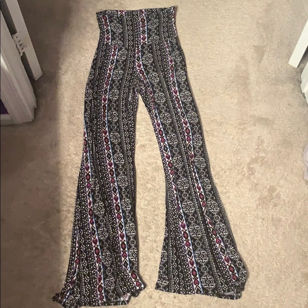 flowy printed pants